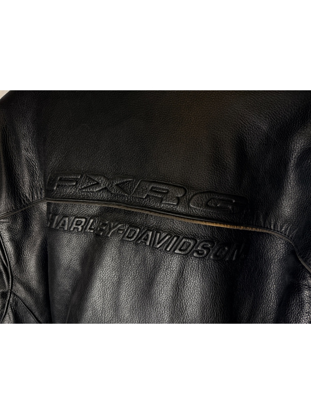 Harley-Davidson FXRG Black Leather Moto Jacket Mens 3X XXXL - Picture 5 of 8